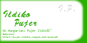 ildiko pujer business card